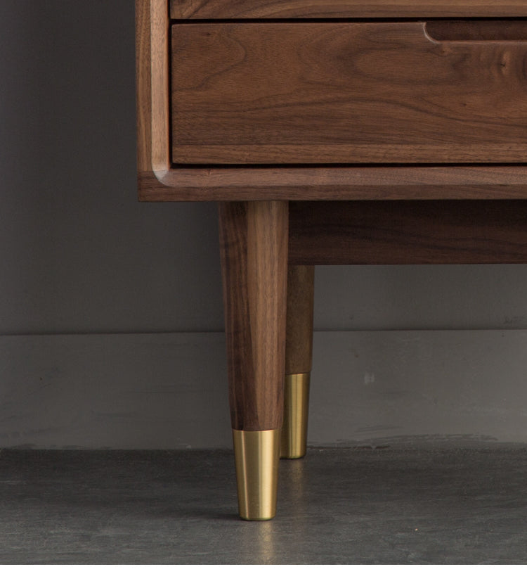 Mazonvintage-Small Solid Walnut Wood Side Cabinet