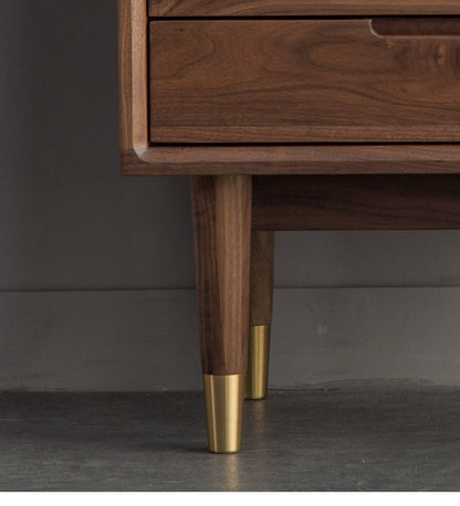 Mazonvintage-Small Solid Walnut Wood Side Cabinet