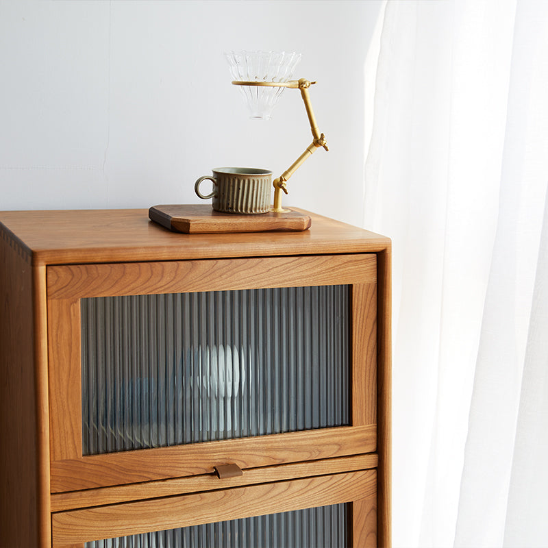 Mazonvintage-Small Solid Walnut Wood Side Cabinet