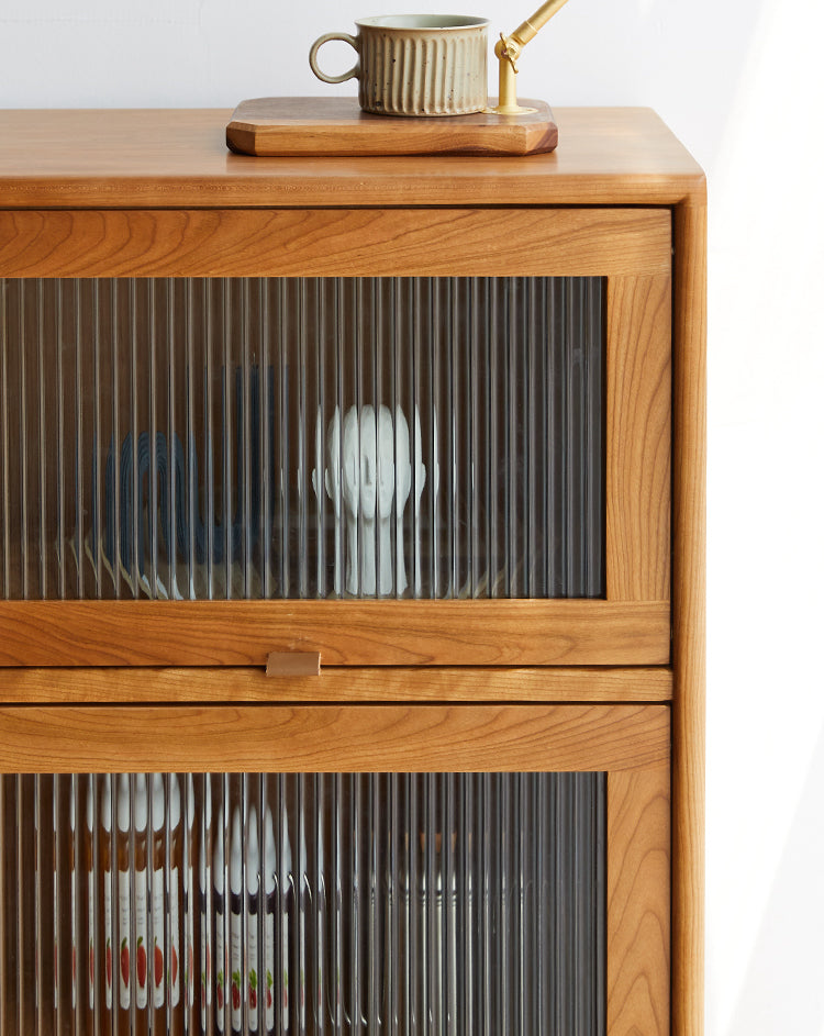 Mazonvintage-Small Solid Walnut Wood Side Cabinet