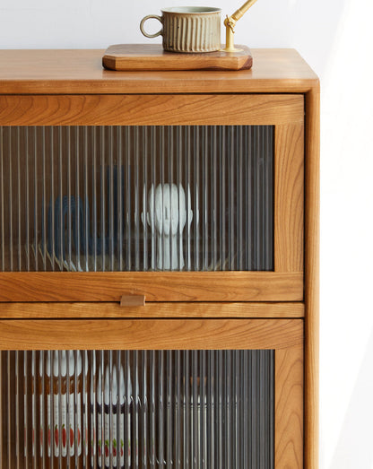Mazonvintage-Small Solid Walnut Wood Side Cabinet