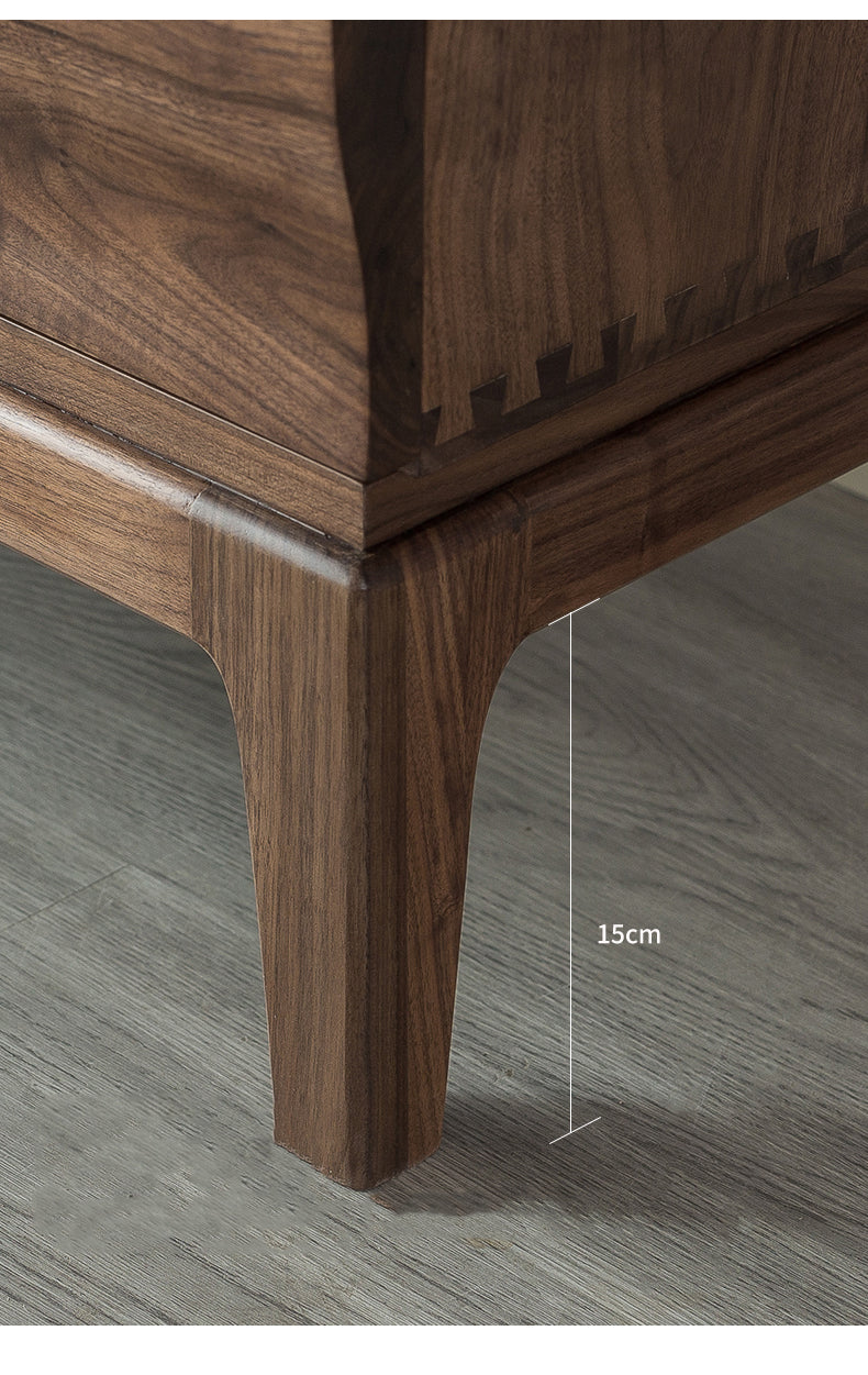 Mazonvintage-Lush Wave Layer Solid Walnut Wood Dresser