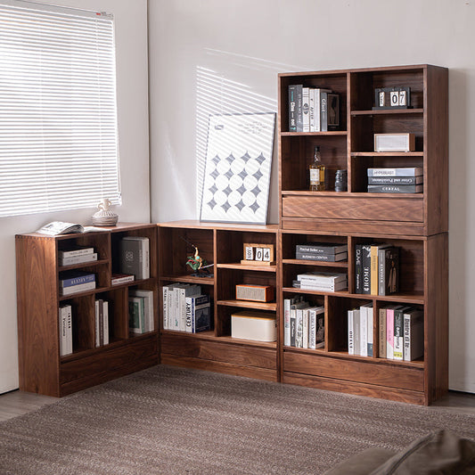 Mazonvintage-Harmonic Solid Walnut Square Bookcase