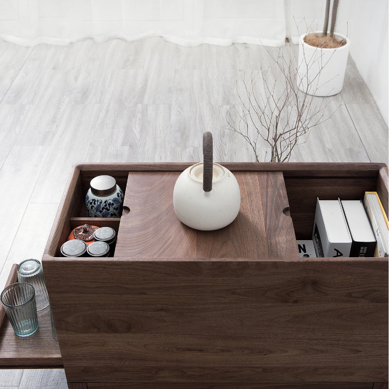 Mazonvintage-Elemental Solid Black Walnut Tea and Small Things Side Table