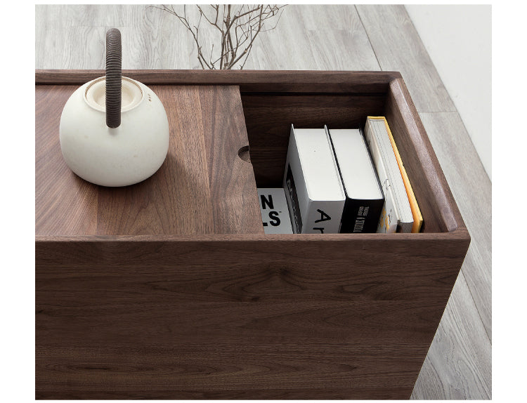 Mazonvintage-Elemental Solid Black Walnut Tea and Small Things Side Table