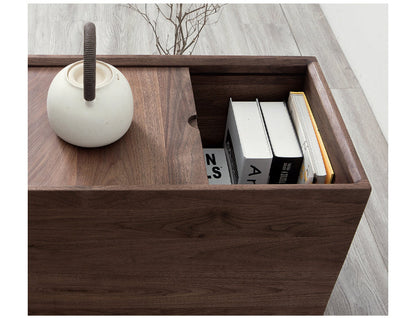 Mazonvintage-Elemental Solid Black Walnut Tea and Small Things Side Table