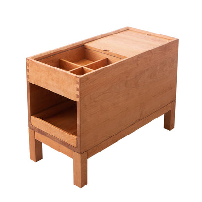 Mazonvintage-Elemental Solid Black Walnut Tea and Small Things Side Table