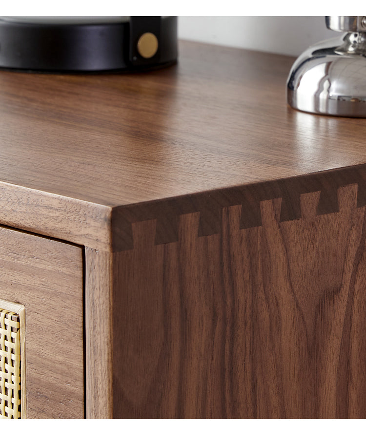 Mazonvintage-Crescent Chest of 5 Drawers Dresser Made in Solid Walnut Wood