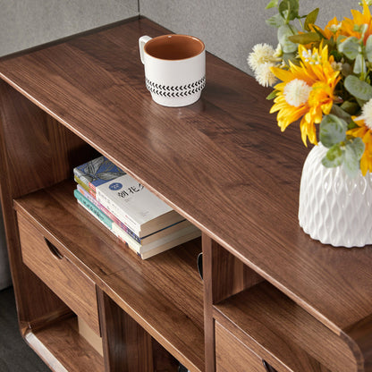 Mazonvintage-Comprehensive Multi-Grid Design Solid Wood Side Table