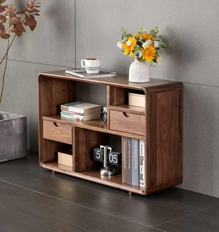 Mazonvintage-Comprehensive Multi-Grid Design Solid Wood Side Table