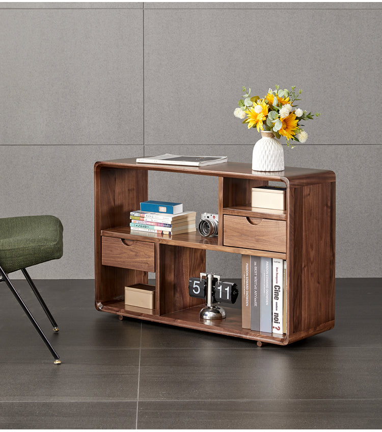 Mazonvintage-Comprehensive Multi-Grid Design Solid Wood Side Table