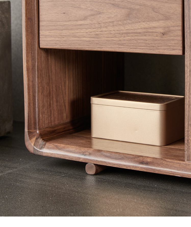 Mazonvintage-Comprehensive Multi-Grid Design Solid Wood Side Table