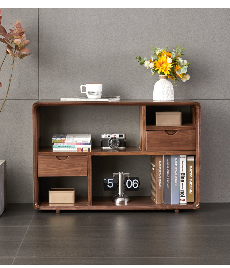 Mazonvintage-Comprehensive Multi-Grid Design Solid Wood Side Table