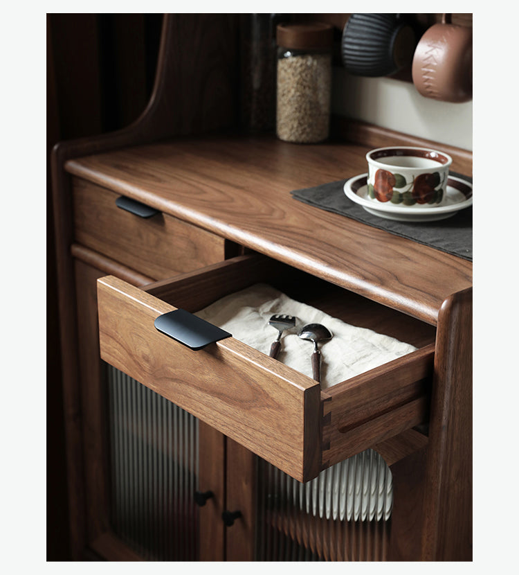 Mazonvintage-Small Black Walnut Wood Kitchen Cabinets