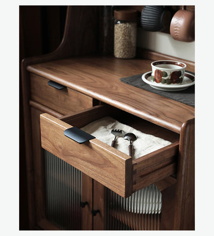 Mazonvintage-Small Black Walnut Wood Kitchen Cabinets