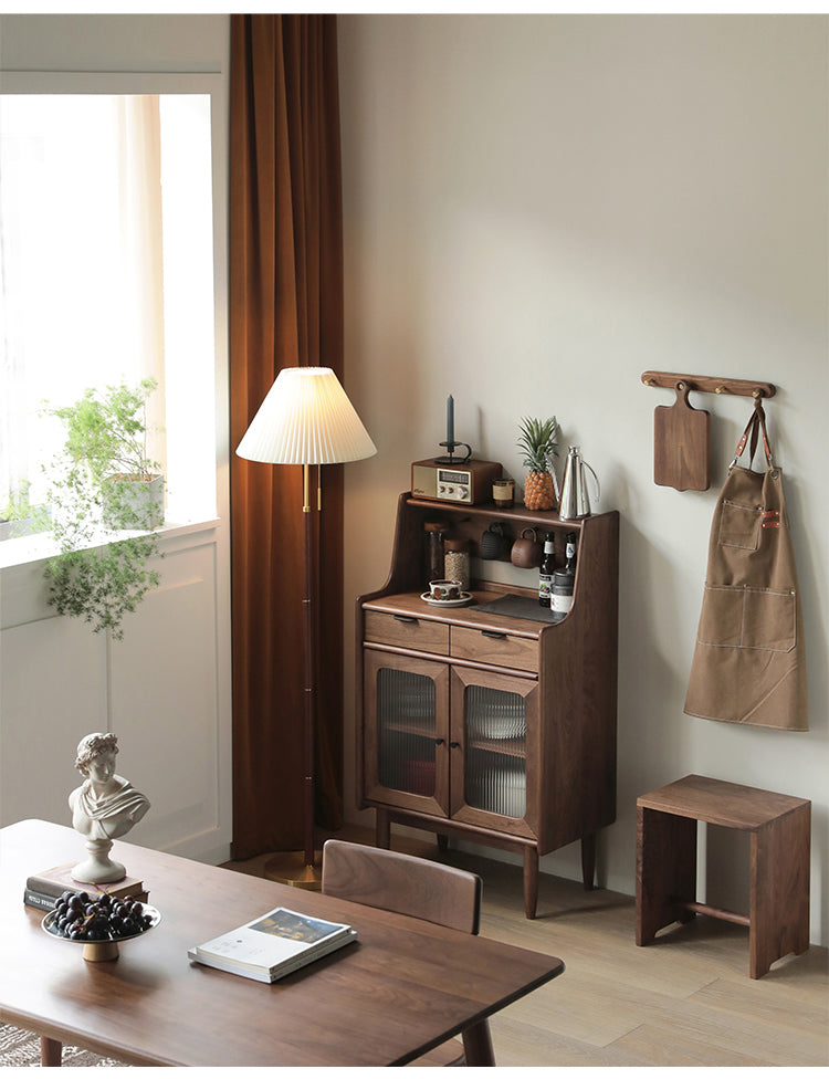 Mazonvintage-Small Black Walnut Wood Kitchen Cabinets