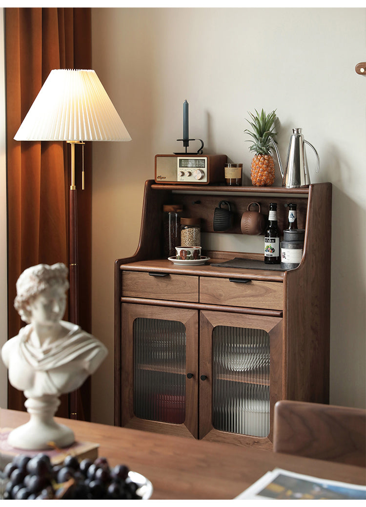 Mazonvintage-Small Black Walnut Wood Kitchen Cabinets