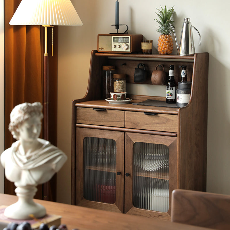 Mazonvintage-Small Black Walnut Wood Kitchen Cabinets