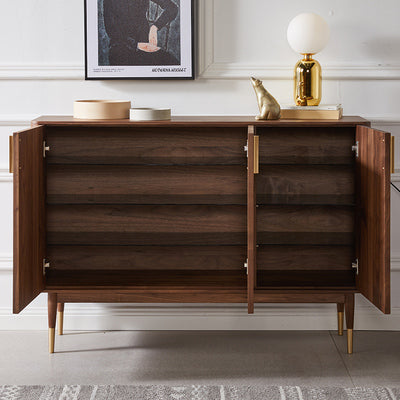 Mazonvintage-Hand-Crafted Black Walnut Wood Shoe Sideboard