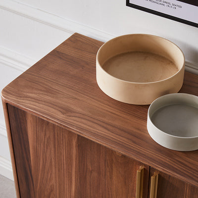 Mazonvintage-Hand-Crafted Black Walnut Wood Shoe Sideboard