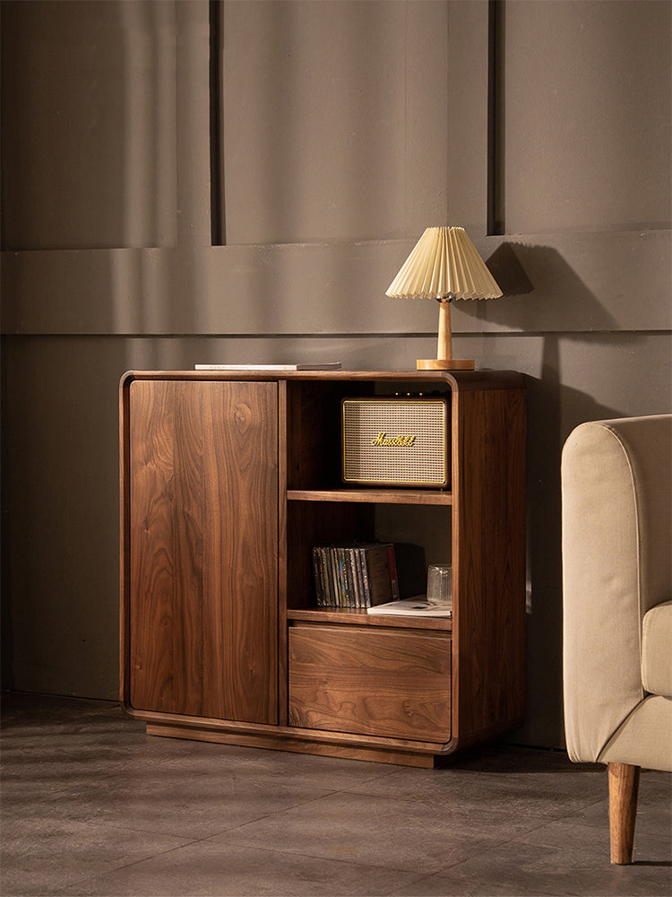 Mazonvintage-Serenity Solid Walnut Wood Accent Cabinet
