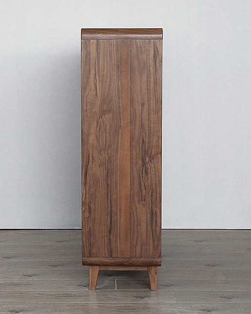 Mazonvintage-Solid Walnut Wood Display Cabinet with Storage