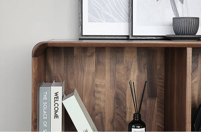 Mazonvintage-Solid Walnut Wood Display Cabinet with Storage