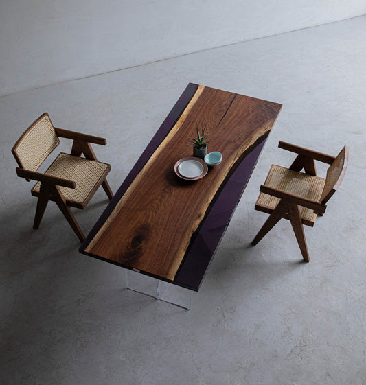 Mazonvintage-Elemental Handmade Single Epoxy Resin Table
