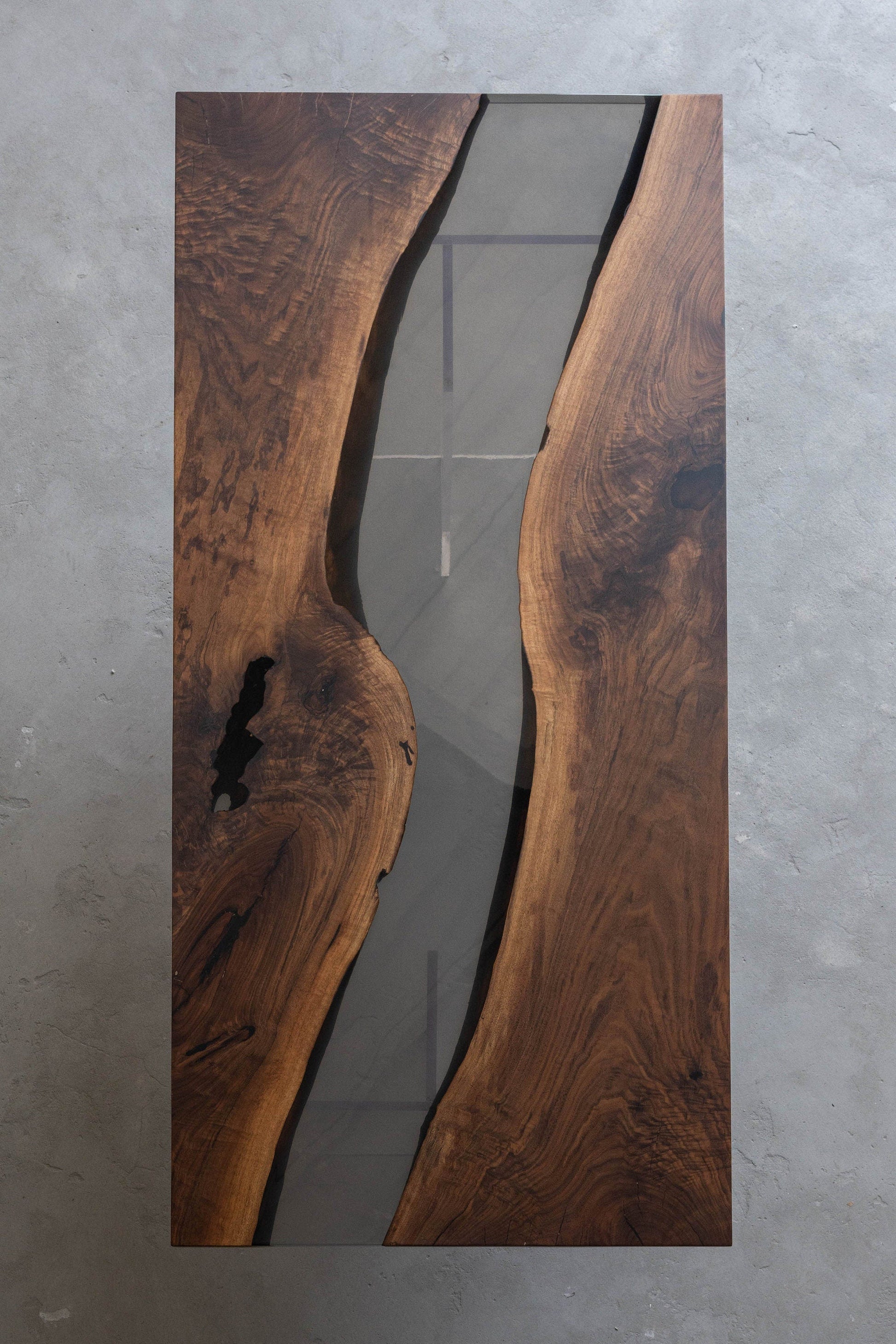 Mazonvintage-Custom solid America walnut Epoxy Resin River Table