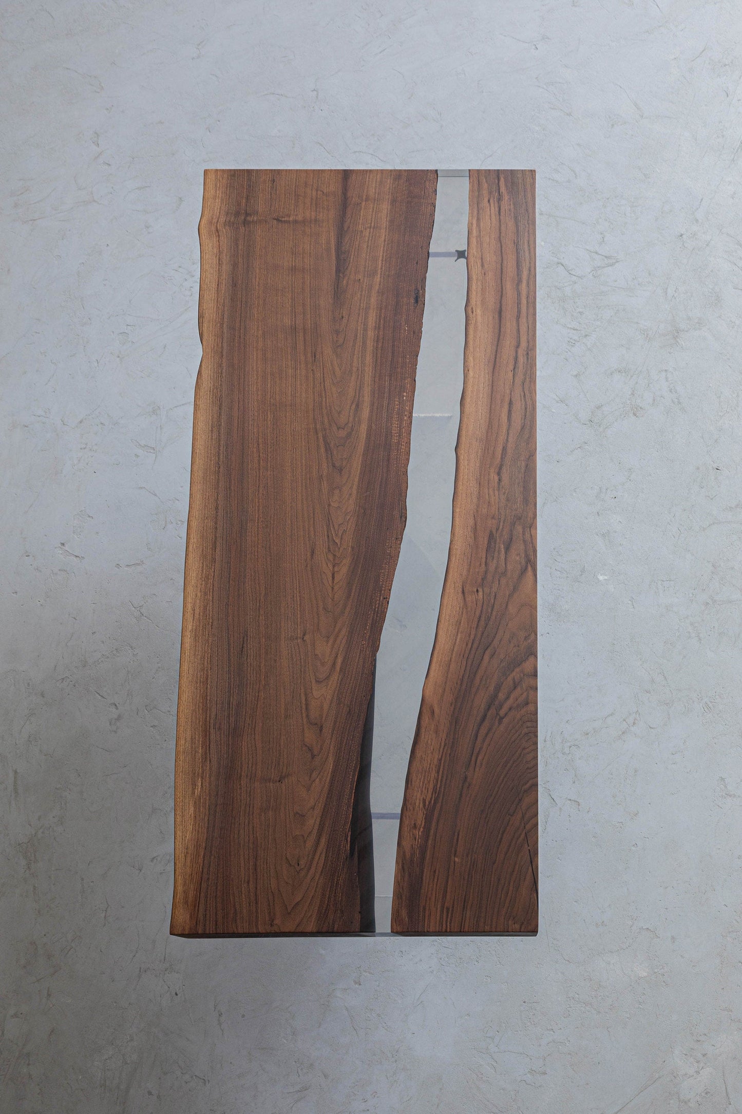 Mazonvintage-Vivid Edge Transparent Solid Wood Epoxy Resin Table