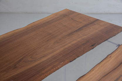Mazonvintage-Vivid Edge Transparent Solid Wood Epoxy Resin Table