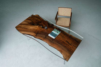 Mazonvintage-Live edge Handmade Unique Live Edge Epoxy Resin River Wood
