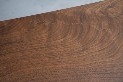 Mazonvintage-Fable Solid Black Walnut Two-Piece Wood Clear River Resin Table