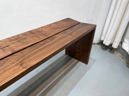 Mazonvintage-Solid Black Walnut Wood Bench