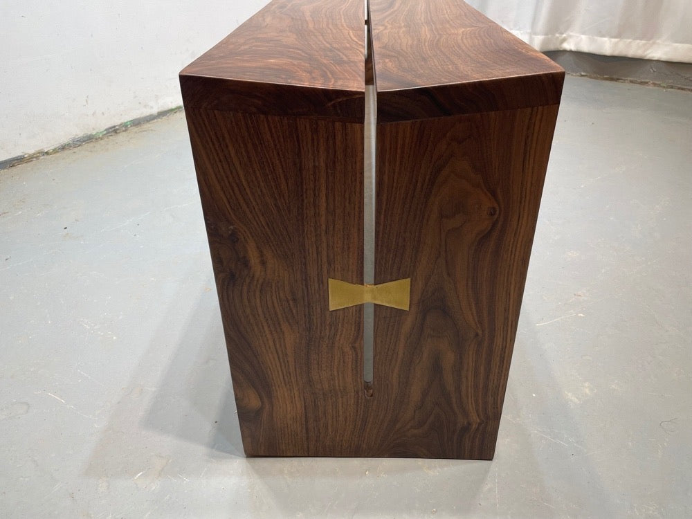Mazonvintage-Solid Black Walnut Wood Bench