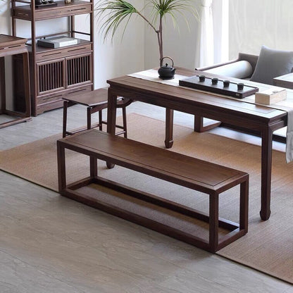 Mazonvintage-Mortise-Tenon Structure Black Walnut Wood Bench