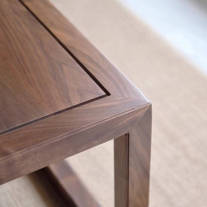 Mazonvintage-Mortise-Tenon Structure Black Walnut Wood Bench