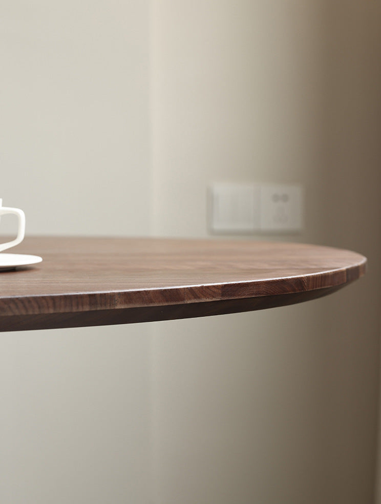 Mazonvintage-Mid-Century Blinds Design Black Walnut Wood Round Table
