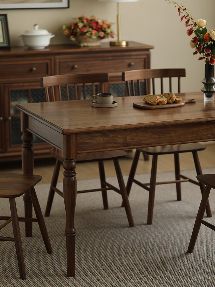 Mazonvintage-Synthesis American Style Solid Walnut Wood Dining Table