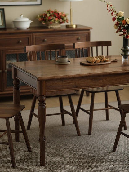 Mazonvintage-Synthesis American Style Solid Walnut Wood Dining Table