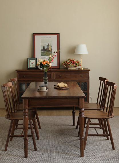 Mazonvintage-Synthesis American Style Solid Walnut Wood Dining Table