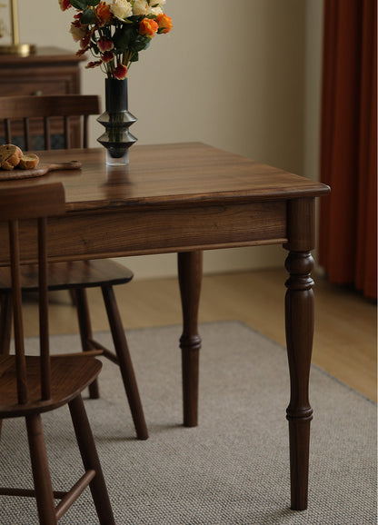 Mazonvintage-Synthesis American Style Solid Walnut Wood Dining Table