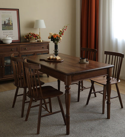 Mazonvintage-Synthesis American Style Solid Walnut Wood Dining Table