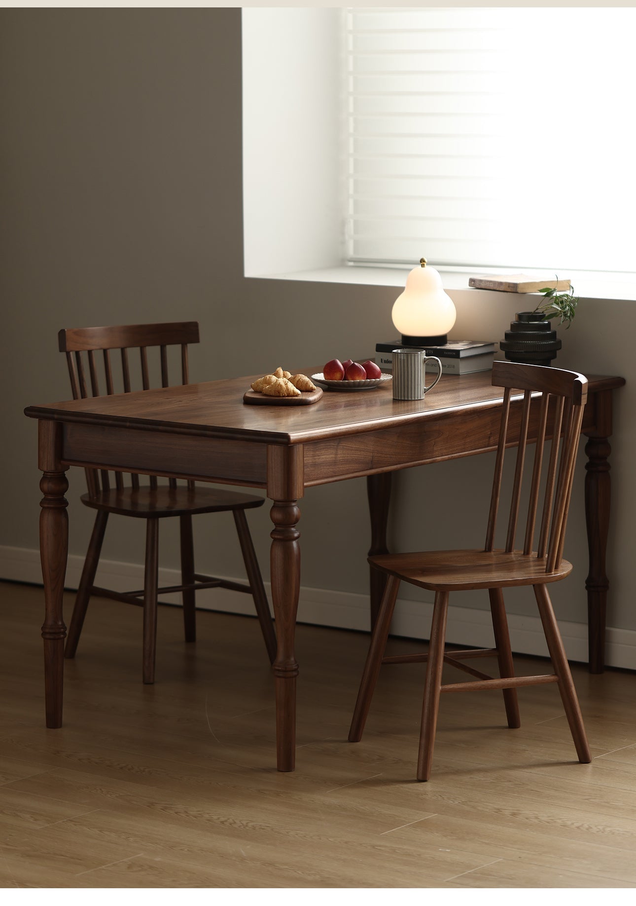 Mazonvintage-Synthesis American Style Solid Walnut Wood Dining Table