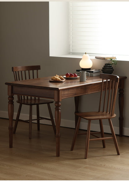 Mazonvintage-Synthesis American Style Solid Walnut Wood Dining Table