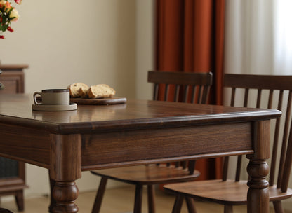 Mazonvintage-Synthesis American Style Solid Walnut Wood Dining Table