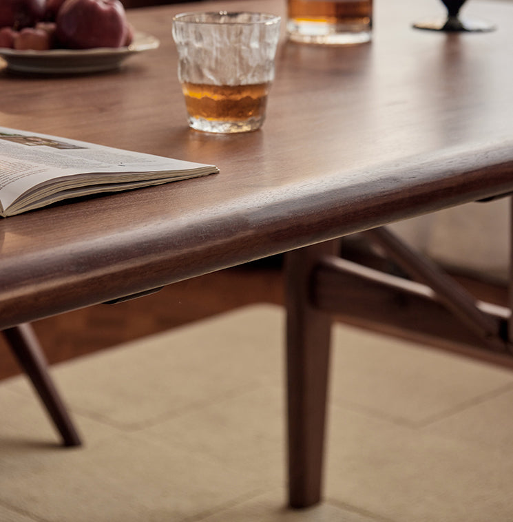 Mazonvintage-Modern Elegance Solid Black Walnut Wood Table