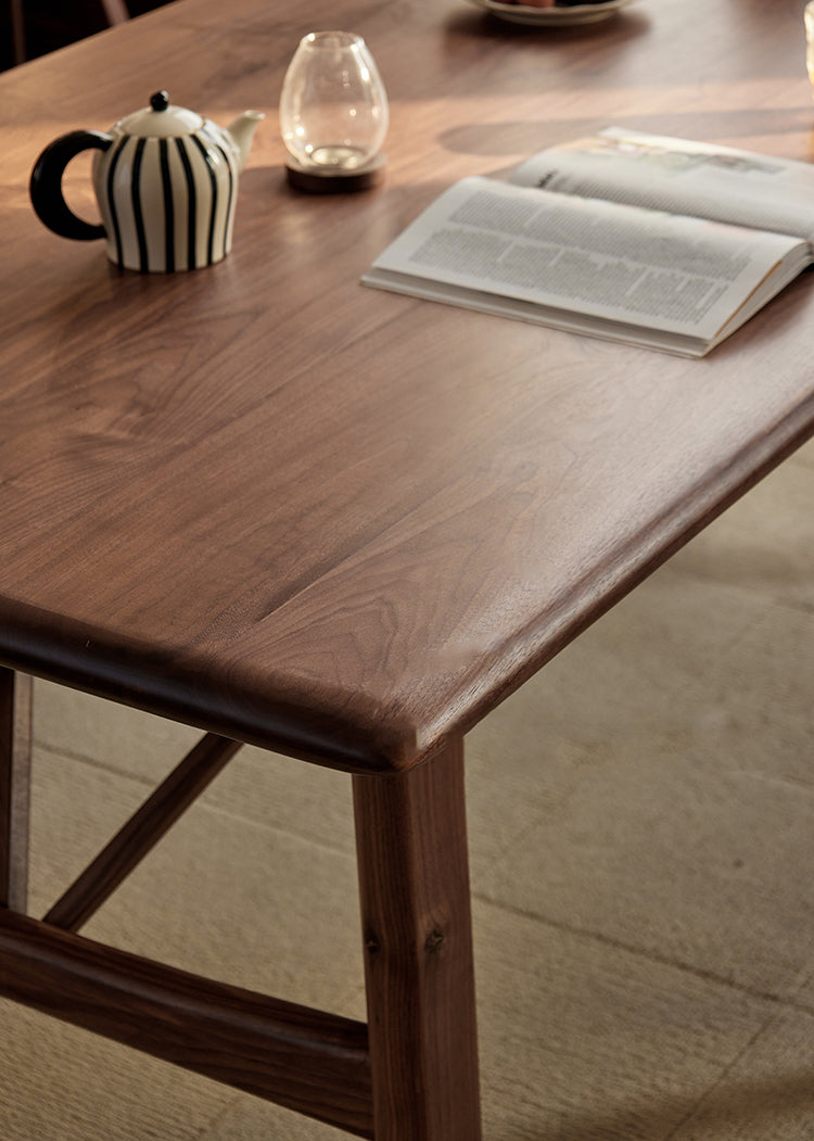 Mazonvintage-Modern Elegance Solid Black Walnut Wood Table