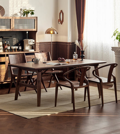 Mazonvintage-Modern Elegance Solid Black Walnut Wood Table