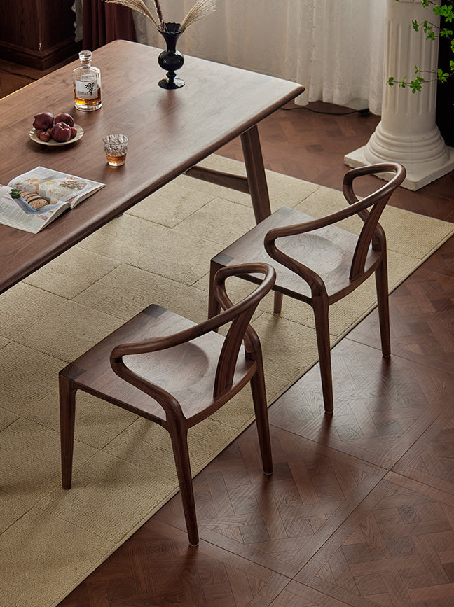 Mazonvintage-Modern Elegance Solid Black Walnut Wood Table